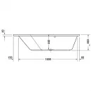 Акриловая ванна 190x140 см L Duravit Paiova 5 700392000000000