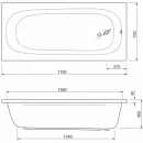 Акриловая ванна 170x70 см Cezares Piave PIAVE-170-70-42-W37