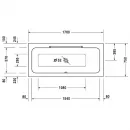 Акриловая ванна 170x75 см R Duravit DuraStyle 700297000000000