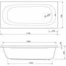 Акриловая ванна 170x75 см Cezares Piave PIAVE-170-75-42-W37