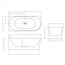 Акриловая ванна 170x78 см Abber AB9257-1.7 L