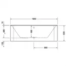 Акриловая ванна 180x80 см Duravit P3 Comforts 700381000000000