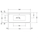 Акриловая ванна 180x80 см Duravit P3 Comforts 700381000000000