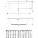 Акриловая ванна 180x80 см Cezares Plane PLANE-180-80-49-W37