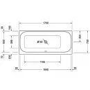 Акриловая ванна 170x75 см R Duravit Happy D.2 700313000000000