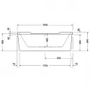 Акриловая ванна Duravit Starck 700012000000000 190x90 см, отдельностоящая, белый