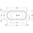 Акриловая ванна Duravit Starck 700012000000000 190x90 см, отдельностоящая, белый