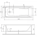 Акриловая ванна 160x70 см Am.Pm Gem W90A-160-070W-A