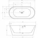 Акриловая ванна Abber AB9320-1.5 150x75 см, отдельностоящая, белый