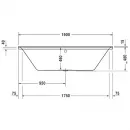 Акриловая ванна 190x90 см Duravit P3 Comforts 700378000000000