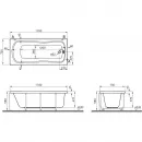Акриловая ванна 170x75 см Vitra Comfort 52330001000