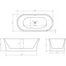 Акриловая ванна Abber AB9201-1.6 160x80 см, отдельностоящая, белый