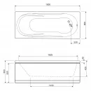 Акриловая ванна 180x80 см Cezares Modena MODENA-180-80-42