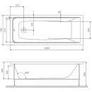 Акриловая ванна 150x70 см Am.Pm Gem W90A-150-070B-A
