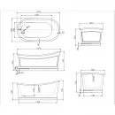 Акриловая ванна BelBagno BB32-MATT 167,6x90 см, отдельностоящая, белый матовый