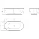Акриловая ванна BelBagno BB401-1700-800 170x80 см, отдельностоящая, белый