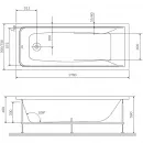 Акриловая ванна 170x70 см Am.Pm Gem W90A-170-070B-A