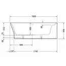 Акриловая ванна 190x90 см R Duravit Cape Cod 700363000000000