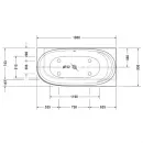 Акриловая ванна 190x90 см R Duravit Cape Cod 700363000000000
