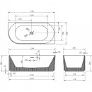 Акриловая ванна 170x80 см R Abber AB9329-1.7 R