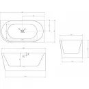 Акриловая ванна 150x78 см R Abber AB9257-1.5 R