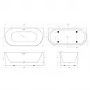 Акриловая ванна 170x79 см BelBagno BB412-1700-800
