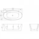 Акриловая ванна BelBagno BB403-1700-850 170x85 см, отдельностоящая, белый
