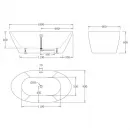 Акриловая ванна BelBagno BB68-1800 180x90 см, отдельностоящая, белый