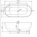 Акриловая ванна BelBagno BB26 179,5x81 см, отдельностоящая, белый