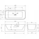 Акриловая ванна 160x75 см L Abber AB9331-1.6 L