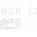 Акриловая ванна BelBagno BB404-1500-800 150x80 см, отдельностоящая, белый