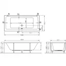 Акриловая ванна 180x80 см Vitra Neon 52540001000
