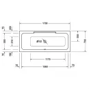 Акриловая ванна 170x70 см L Duravit DuraStyle 700294000000000