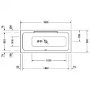 Акриловая ванна 160x70 см L Duravit DuraStyle 700292000000000