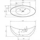 Акриловая ванна Abber AB9333 180x80 см, отдельностоящая, белый