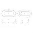 Акриловая ванна BelBagno BB413-1700-800 170x80 см, отдельностоящая, белый