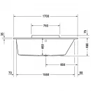 Акриловая ванна 170x70 см R Duravit DuraStyle 700295000000000