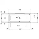 Акриловая ванна 170x70 см R Duravit DuraStyle 700295000000000
