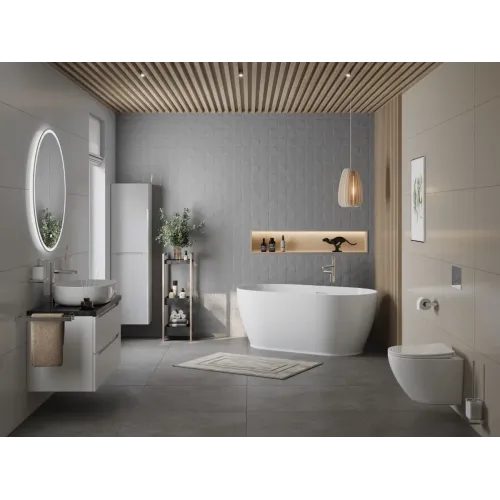 Акриловая ванна BelBagno BB413-1700-800-MATT 170x80 см, отдельностоящая, белый матовый