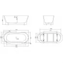 Акриловая ванна 165x73 см BelBagno BB406-1650-730