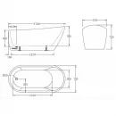 Акриловая ванна BelBagno BB62-1700 170x72 см, отдельностоящая, белый