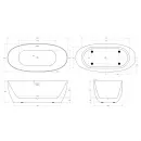 Акриловая ванна BelBagno BB414-1700-800 169x80 см, отдельностоящая, белый