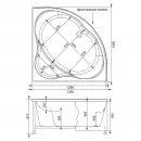 Акриловая ванна 135x135 см Aquanet Vitoria 00205371