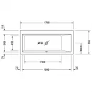 Акриловая ванна 170x75 см R Duravit Vero 700134000000000