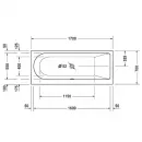 Акриловая ванна 170x70 см R Duravit Darling New 700241000000000
