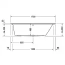 Акриловая ванна 170x70 см R Duravit Darling New 700241000000000
