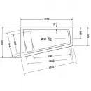 Акриловая ванна 170x100 см L Duravit Paiova 700212000000000