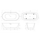 Акриловая ванна BelBagno BB416-1700-800 170,5x80 см, отдельностоящая, белый