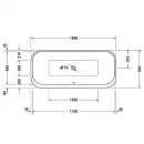 Акриловая ванна Duravit Happy D.2 700319000000000 180x80 см, отдельностоящая, белый