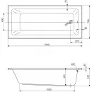 Акриловая ванна 150x70 см Cezares Plane solo mini PLANE SOLO MINI-150-70-42-W37